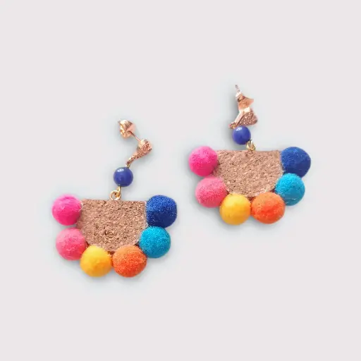 Aretes Sostenibles Corcho