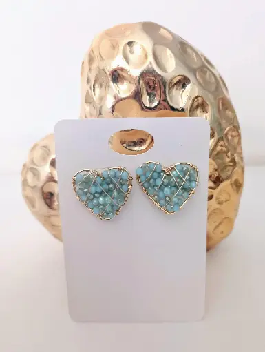 Aretes Alambrismo Corazones