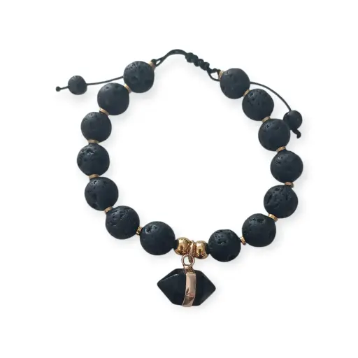 Pulsera Piedra Volcánica Hombre